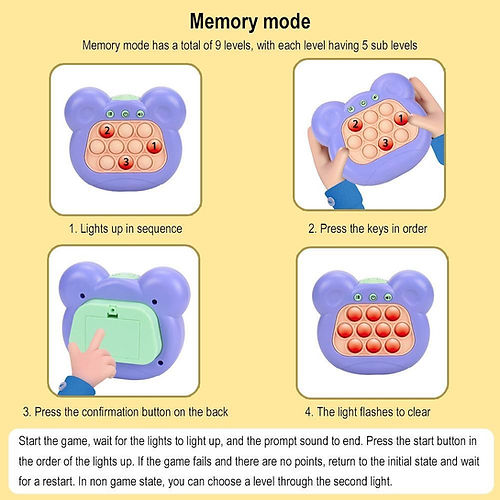 Quick Push Light Up Pop Game