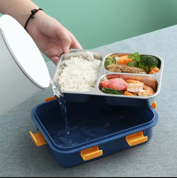 3 Portion Stainless Steel Lunch Box