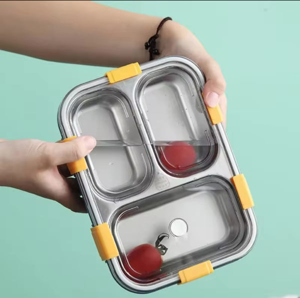 3 Portion Stainless Steel Lunch Box