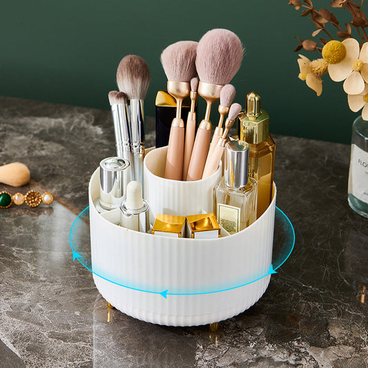 Modern 360° Rotating Cosmetic Brush Organiser