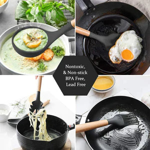 19-PIECES SILICONE KITCHENWARE UTENSILS SET