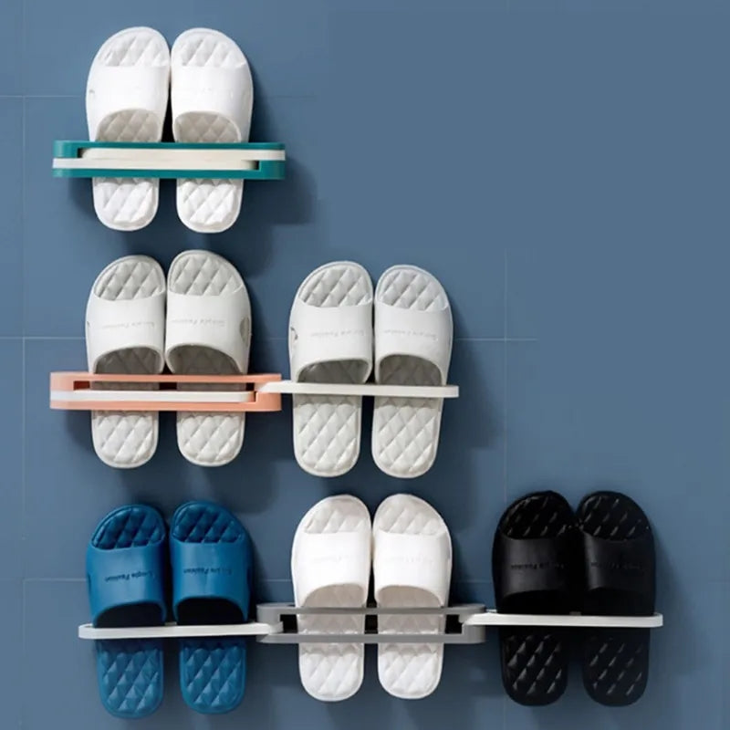 Wall Mounted Shoe And Bathroom Towel Organizer Rack