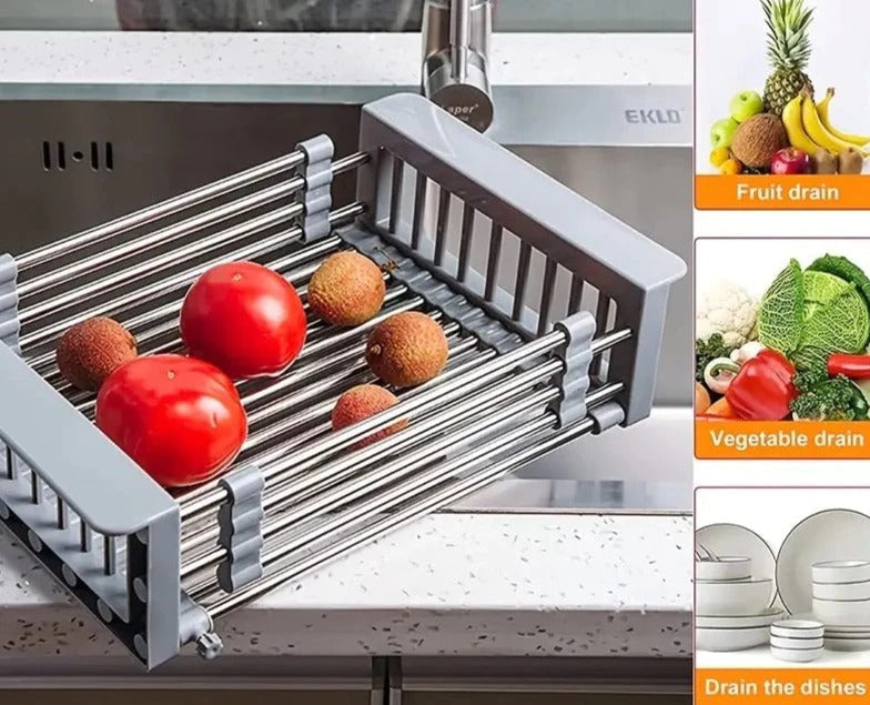 Expandable In Sink Kitchen Dish Drying Rack Over The Sink