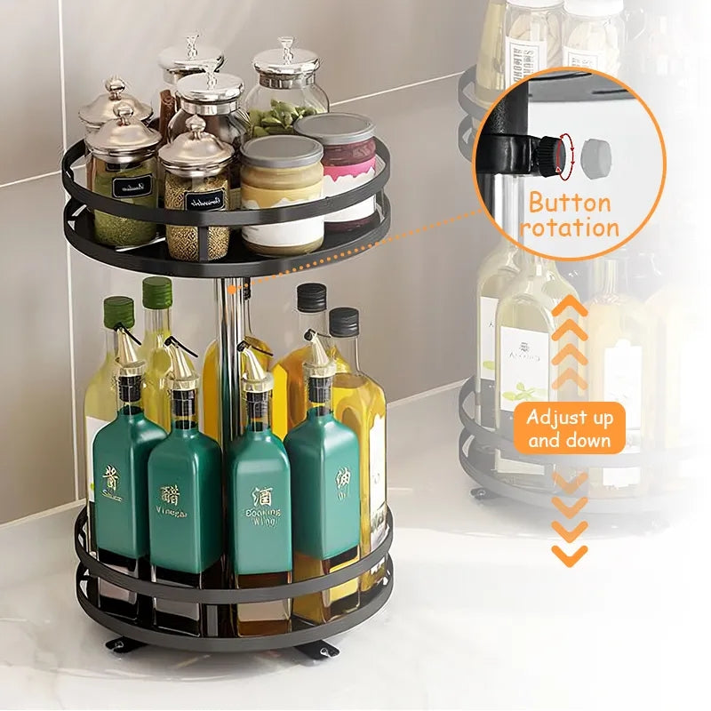 360° Rotatable Metal Storage Organizer