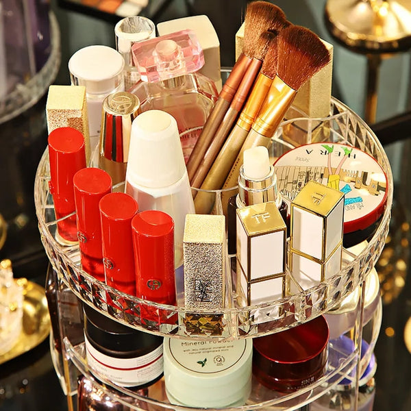 Acrylic cosmetic organizer