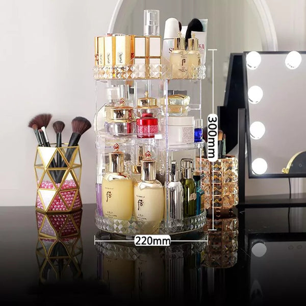 Acrylic cosmetic organizer