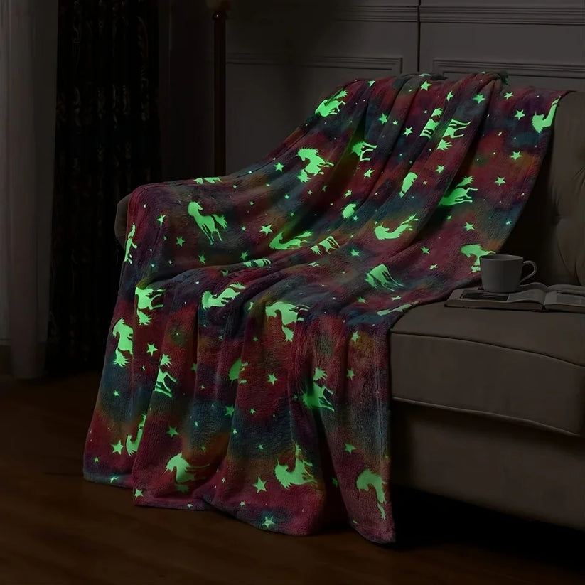 Unicorn Glow In The Dark Blanket