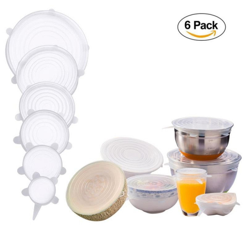 6 Pieces Silicon Lids