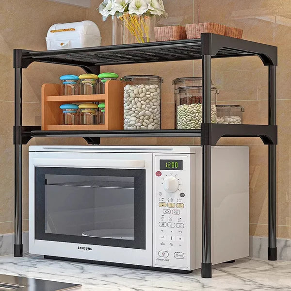 Over Microwave Oven Shelf Double