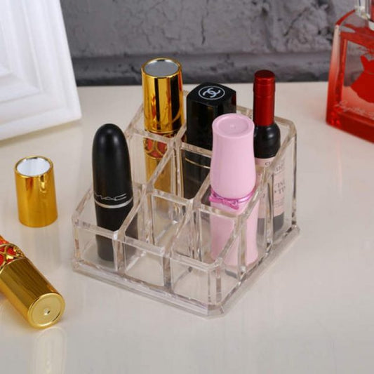 Acrylic Crystal Lipstick Organizer With 9 Grids Store