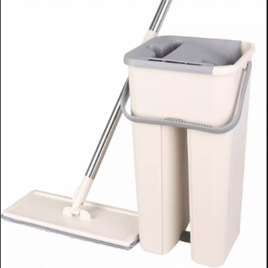 Flat Mop Stick Rod With Bucket Set