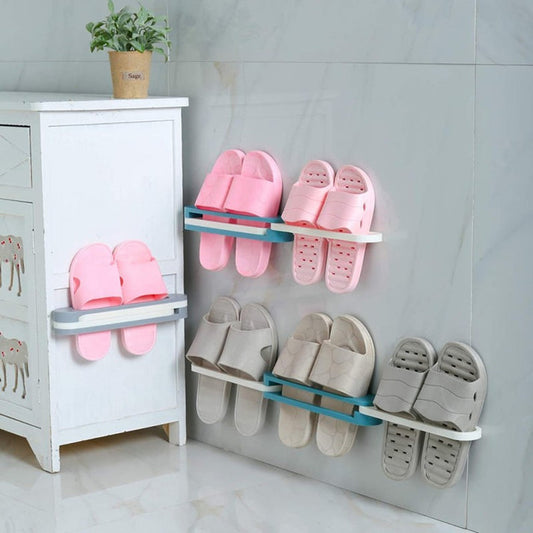 Wall Mounted Shoe And Bathroom Towel Organizer Rack