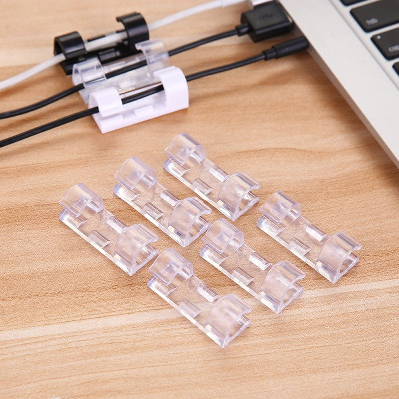 20 Pcs Pack Self-Adhesive Wire Organizer Cable Clip (3cm X 1cm)