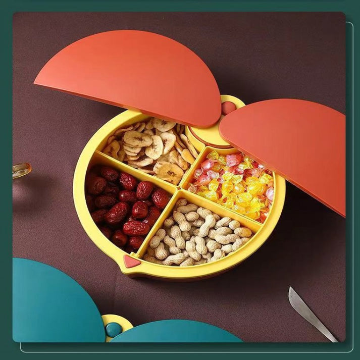 Household Divided Fruit Bowl With Lid