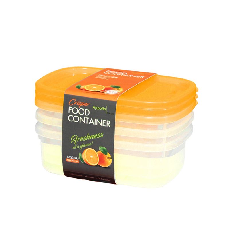 Crisper Food Container Large – Pack Of 3 (1700ml Each)