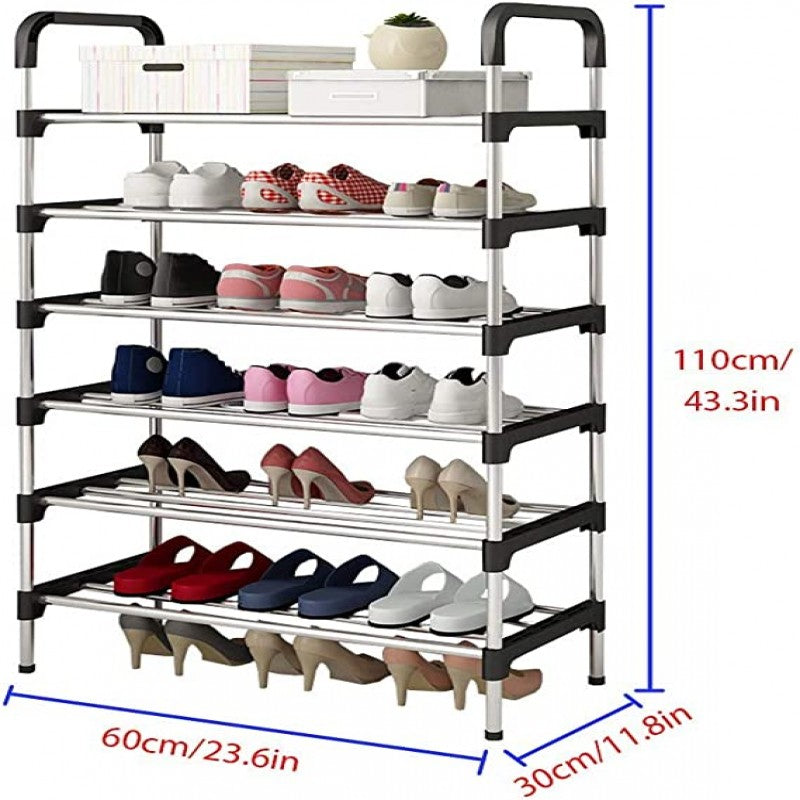 6 Layer Amazing Shoe Rack Stainless Steel