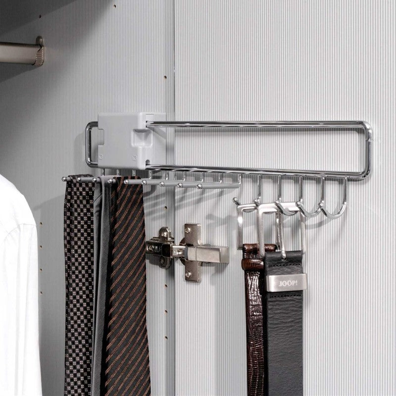 High Quality Metal Wardrobe Slidable Tie And Belt Hanger Holder