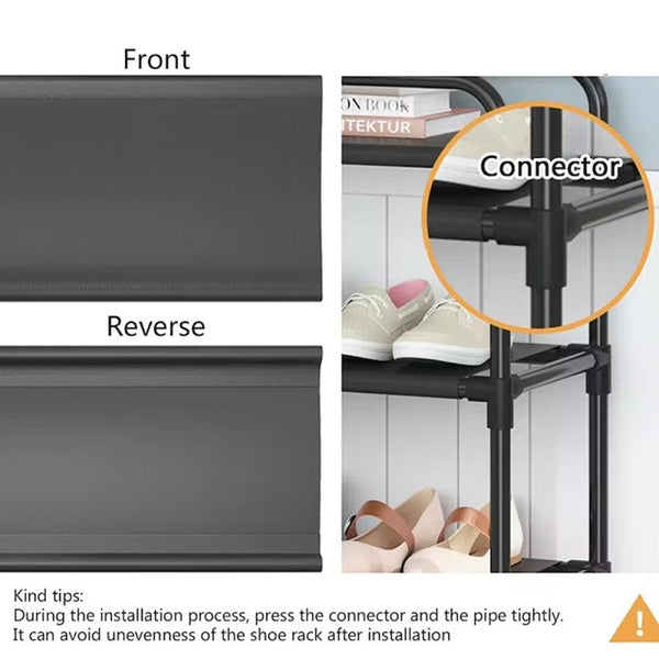 Adjustable Shoe Rack Organizer With Storage Shelf