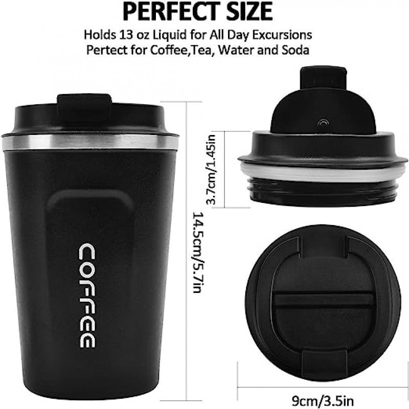 Coffee Travel Mug Spill Proof With Lid - Thermos Cup For Keep Hot/Ice Coffee,Tea