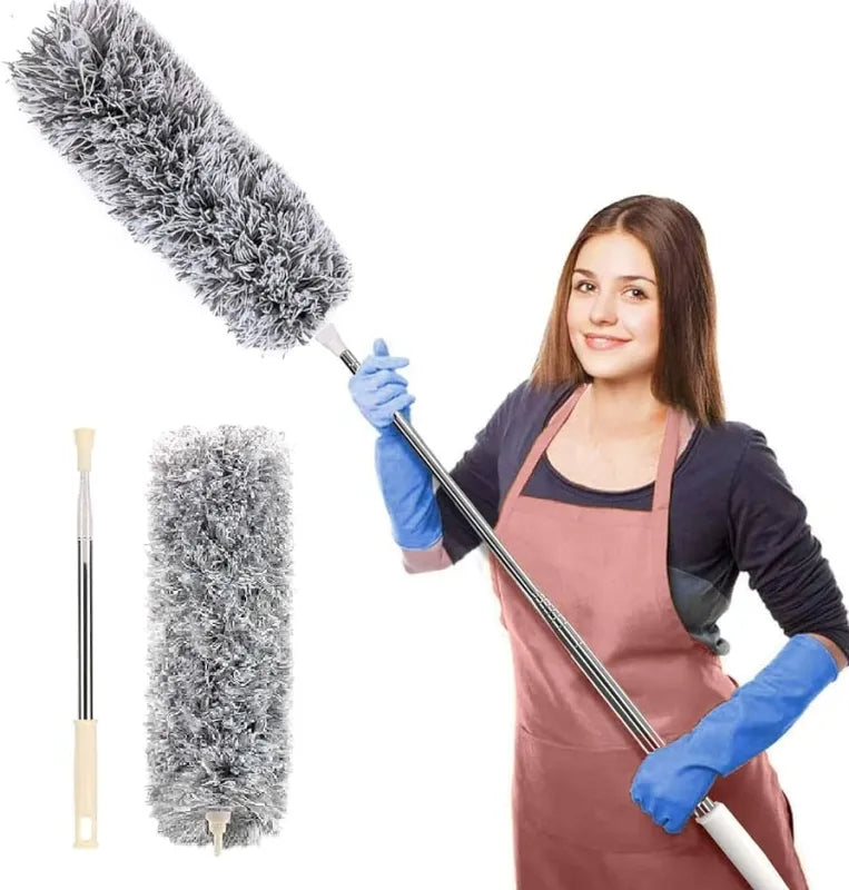 Adjustable Multiple Cleaning Duster Foldable Large Stick Steel Rod