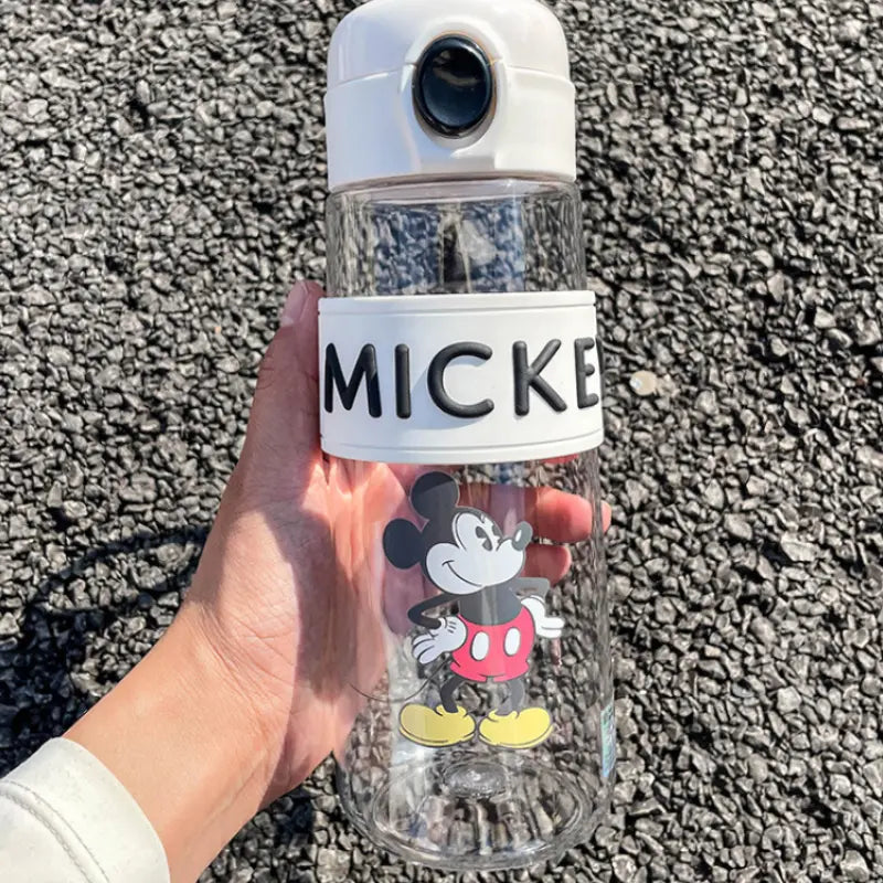 Mickey Mouse Water Bottle 680ml With Straw