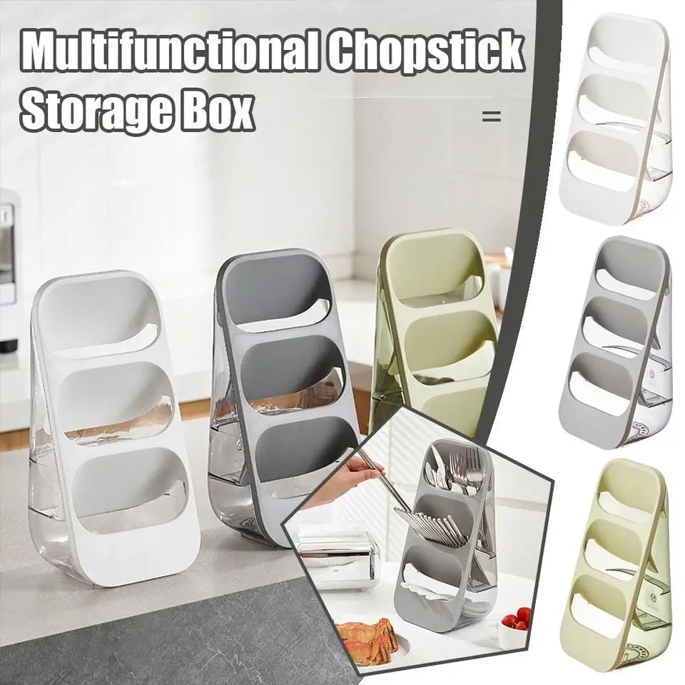 3 Layer Storage Box Chopstick Holder