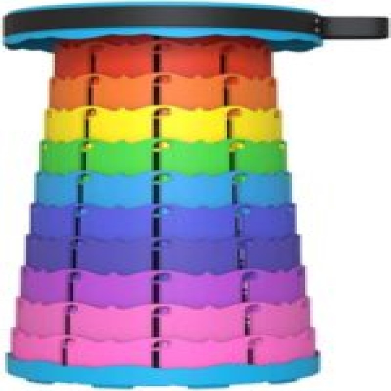 Portable Plastic Rainbow Folding Stool