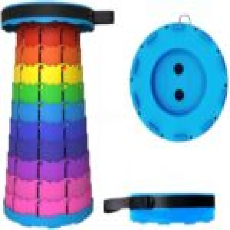 Portable Plastic Rainbow Folding Stool