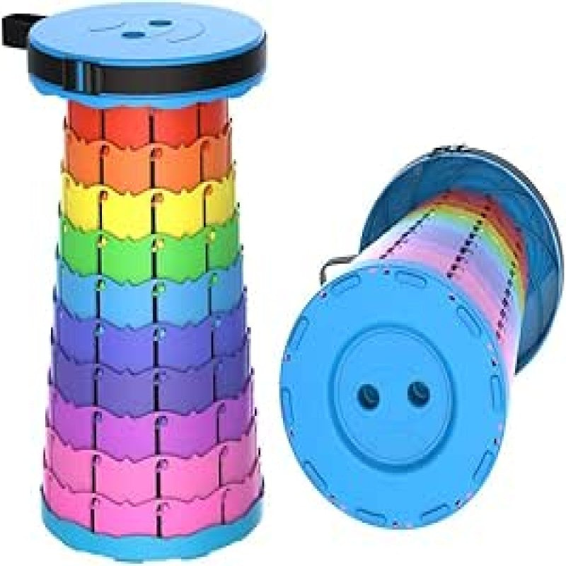 Portable Plastic Rainbow Folding Stool