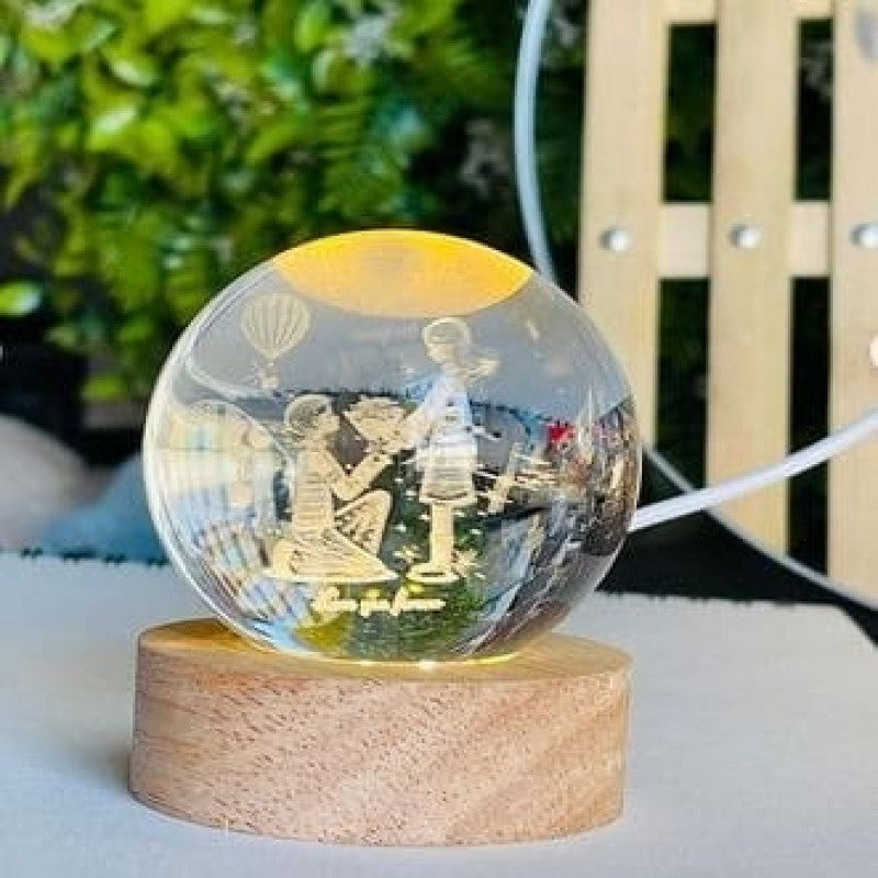 Crystal Ball Happy Wood & Wood Water Cooler 14 LitreNight Light