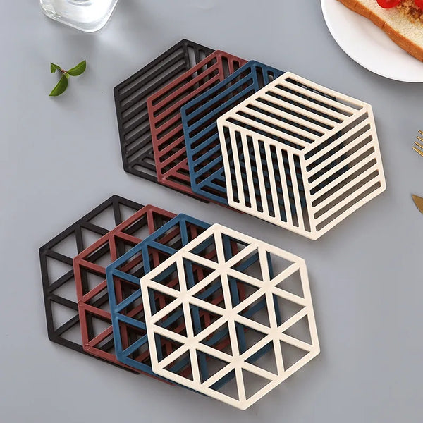 Silicone Heat Resistant Nonslip Coaster Set (4pcs set)