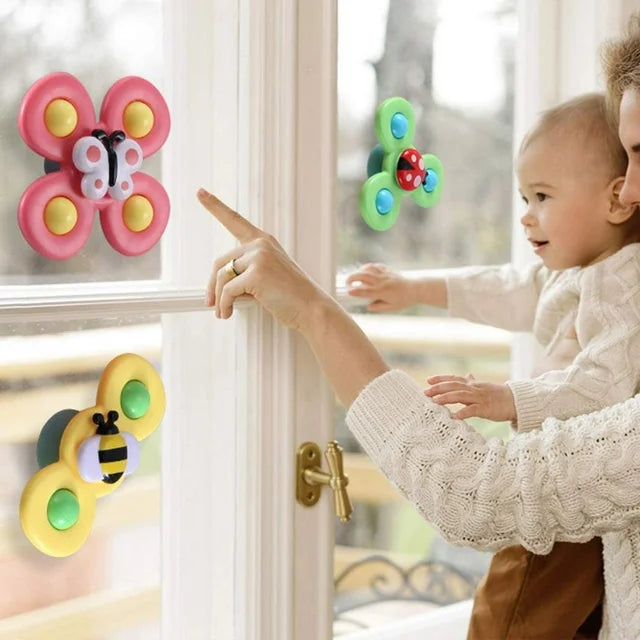 3Pcs Suction Cup Spinner Toy For Kids