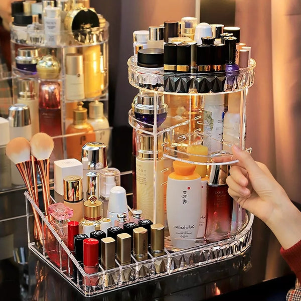 New 360 rotating cosmetic organizer