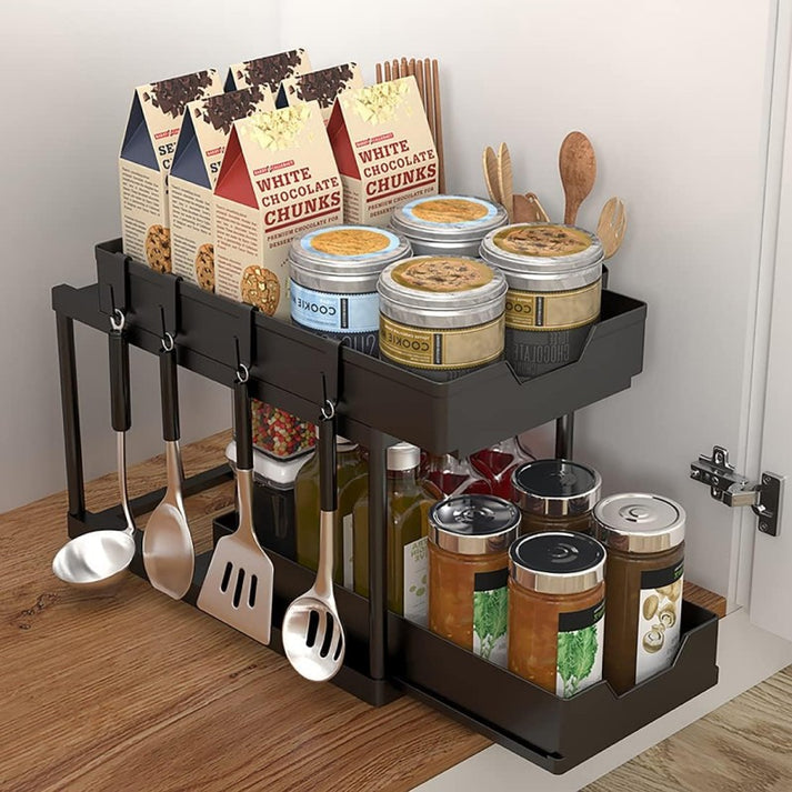 Double-Layer Multifunction Kitchen Storage Rack