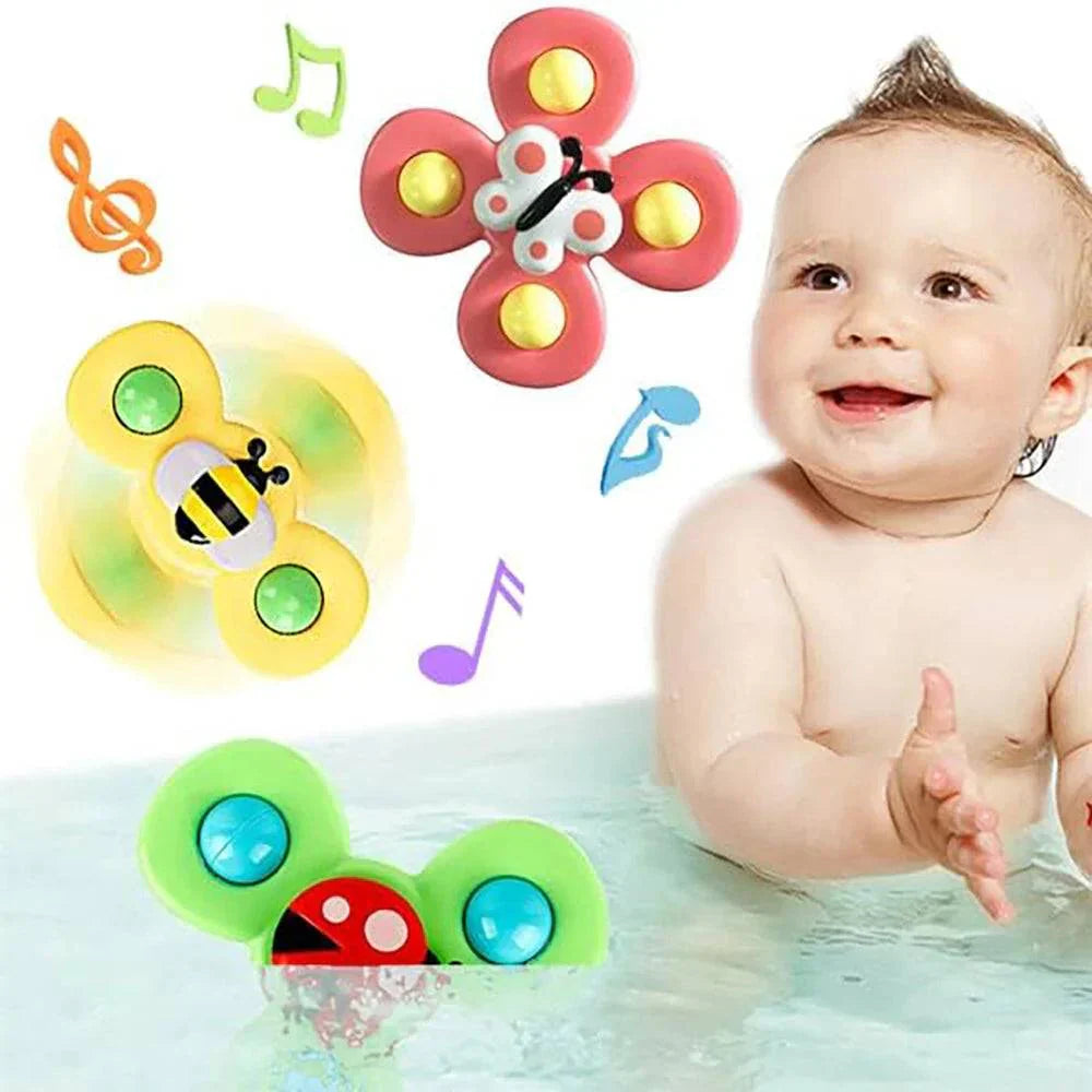 3Pcs Suction Cup Spinner Toy For Kids