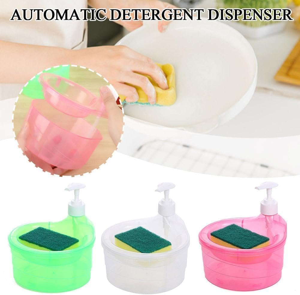 Dish Washing Soap Dispenser With Scrubber