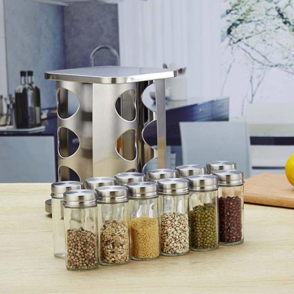 Stainless Steel 12 Pcs Jar Rack