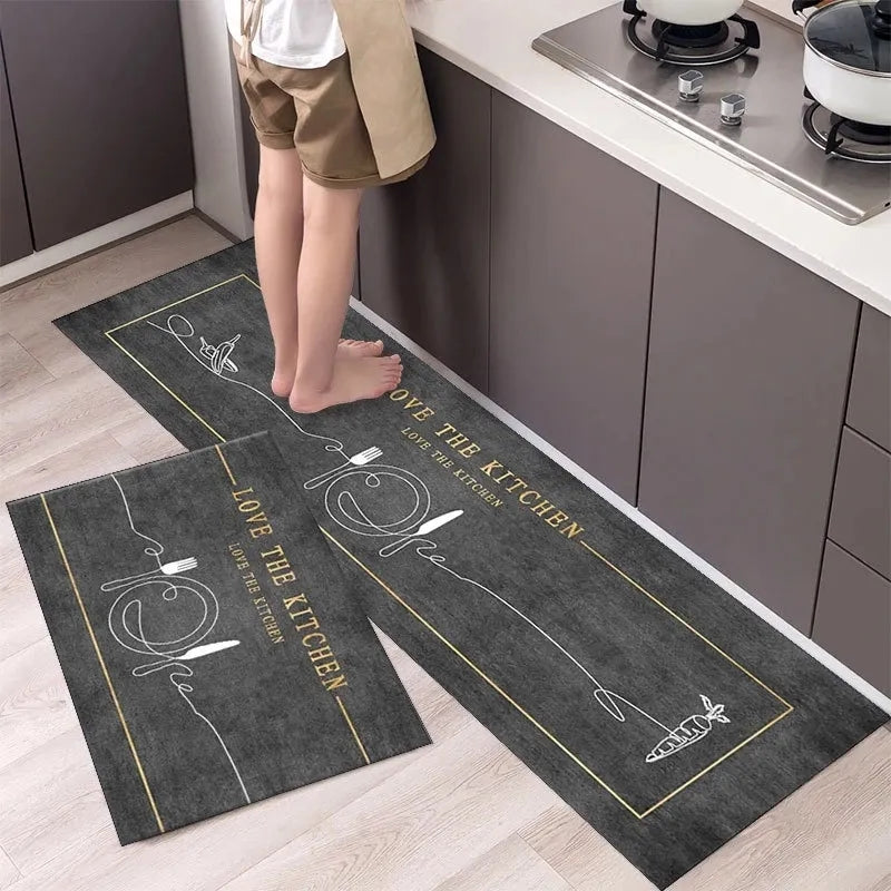 Anti slip Kitchen Floor Mat Set- Fresh Kitchen