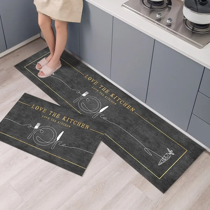 Anti slip Kitchen Floor Mat Set- Fresh Kitchen