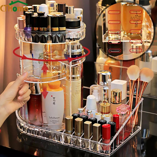 New 360 rotating cosmetic organizer