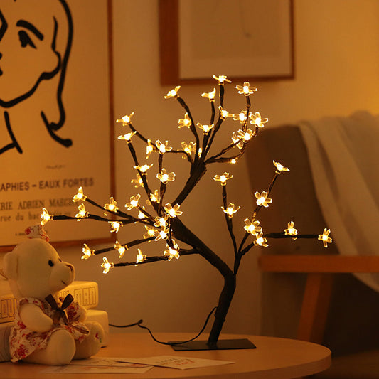 Electric Operated LED Cherry Blossom Tree Lamp 48 LED lights (Warm Light)