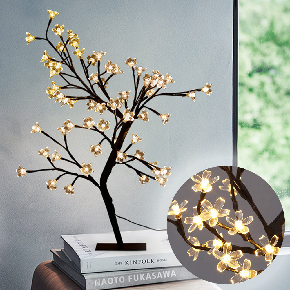 Electric Operated LED Cherry Blossom Tree Lamp 48 LED lights (Warm Light)