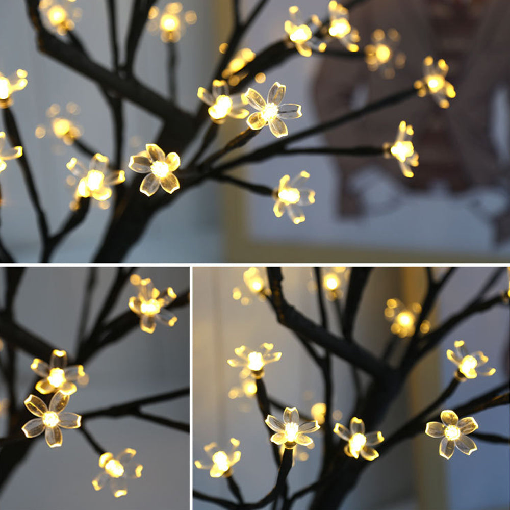 Electric Operated LED Cherry Blossom Tree Lamp 48 LED lights (Warm Light)