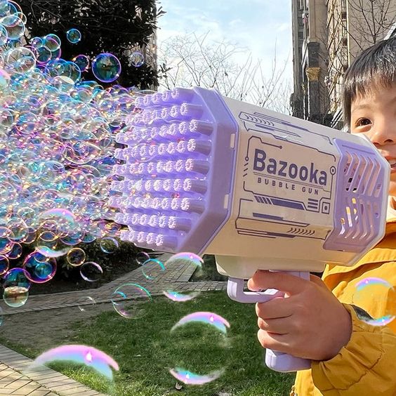 Automatic Rechargeable Bubble Machine Gun 69 Holes