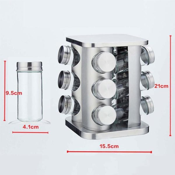 Stainless Steel 12 Pcs Jar Rack