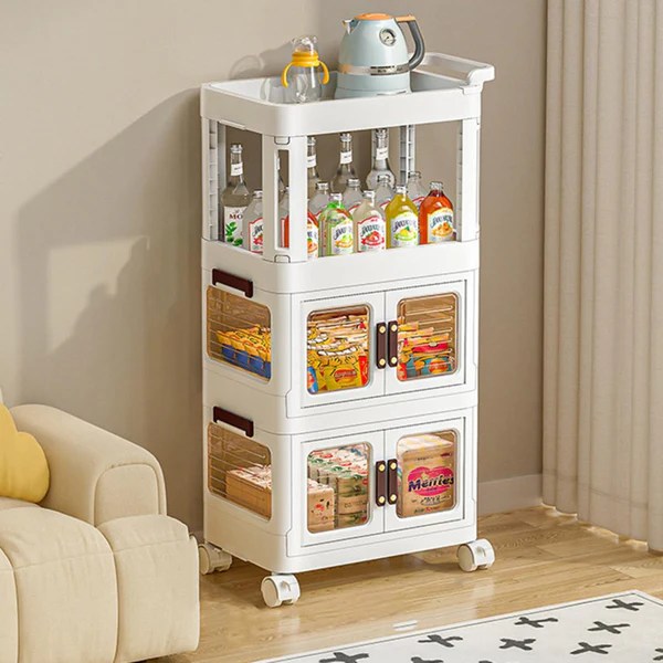 3 Levels Kitchen Trolley with Handles