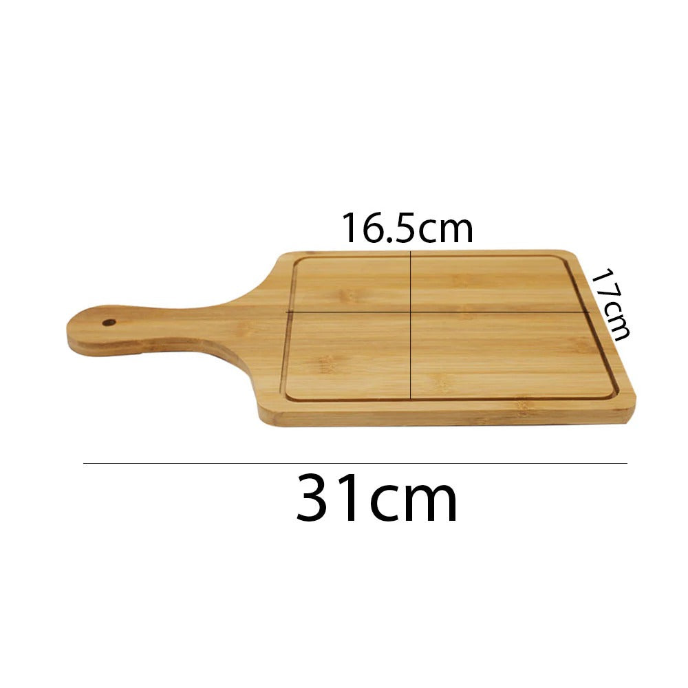 Square Wooden Pizza Serving Plate