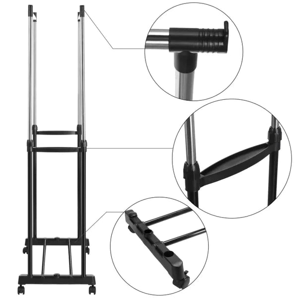 DOUBLE-POLE CLOTHES RACK