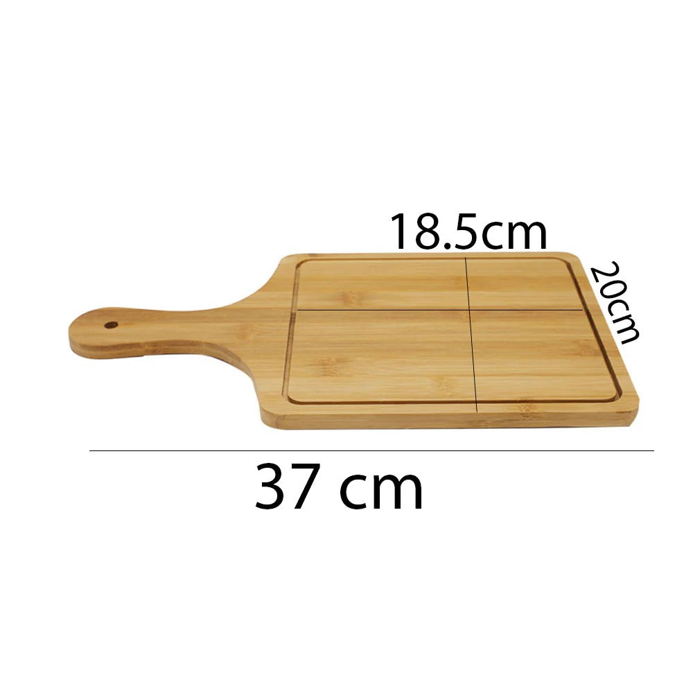 Square Wooden Pizza Serving Plate