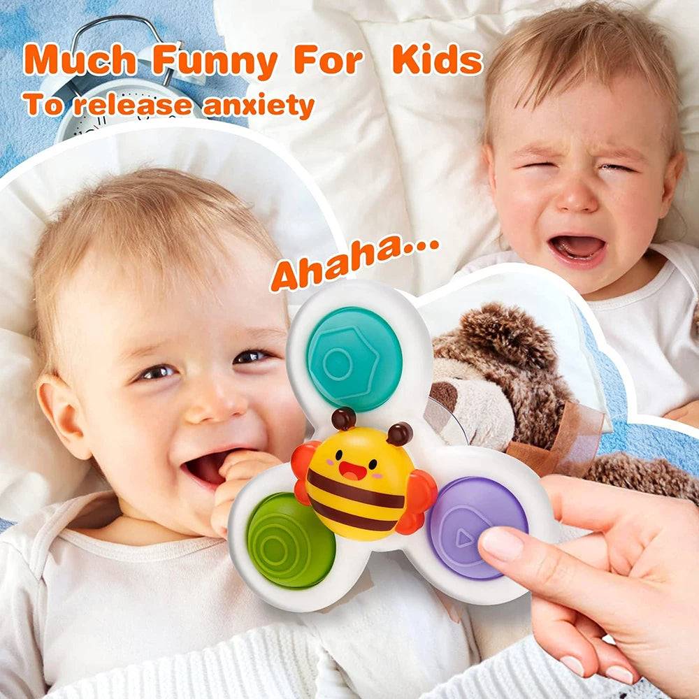 3Pcs Suction Cup Spinner Toy For Kids